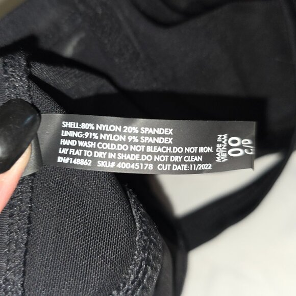 Torrid Underwire Demi Cut & Sew Bikini Top in Deep Black, Size 00-C/D, NWT - Picture 7 of 7